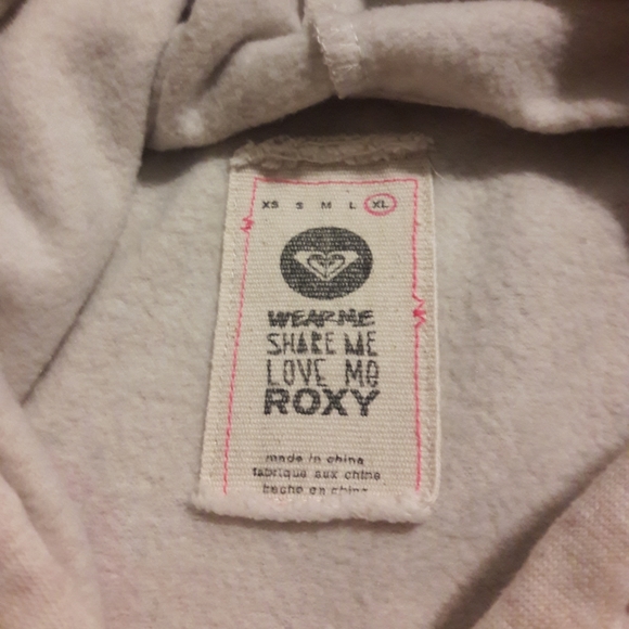 Roxy Wild at Heart Pullover Cream Hoodie - Size XL - Picture 4 of 5